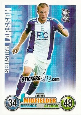 Sticker Sebastian Larsson - English Premier League 2007-2008. Match Attax n. 44 - Topps