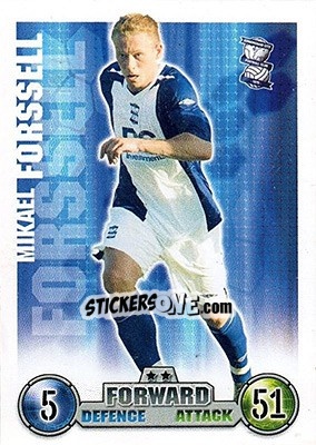 Cromo Mikael Forssell - English Premier League 2007-2008. Match Attax - Topps
