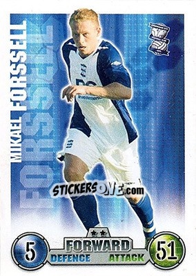 Sticker Mikael Forssell - English Premier League 2007-2008. Match Attax n. 47 - Topps