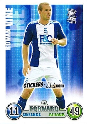 Sticker Rowan Vine - English Premier League 2007-2008. Match Attax n. 48 - Topps
