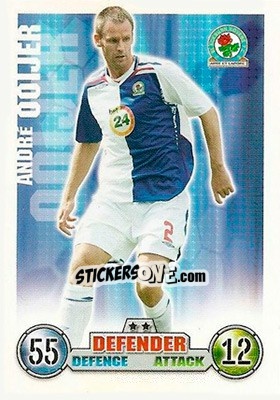 Sticker Andre Ooijer - English Premier League 2007-2008. Match Attax n. 50 - Topps
