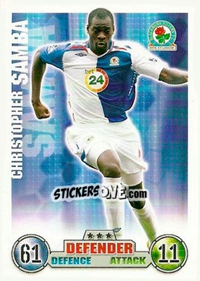 Sticker Christopher Samba - English Premier League 2007-2008. Match Attax - Topps