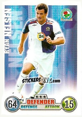Sticker Ryan Nelsen - English Premier League 2007-2008. Match Attax n. 52 - Topps