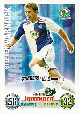 Sticker Stephen Warnock - English Premier League 2007-2008. Match Attax n. 53 - Topps