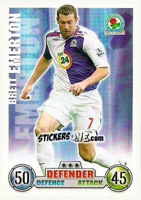 Sticker Brett Emerton - English Premier League 2007-2008. Match Attax n. 55 - Topps