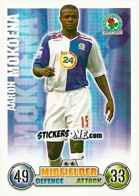 Cromo Aaron Mokoena - English Premier League 2007-2008. Match Attax - Topps