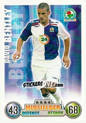 Figurina David Bentley - English Premier League 2007-2008. Match Attax n. 57 - Topps