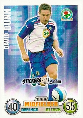 Sticker David Dunn - English Premier League 2007-2008. Match Attax n. 58 - Topps