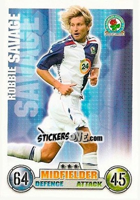 Sticker Robbie Savage - English Premier League 2007-2008. Match Attax - Topps