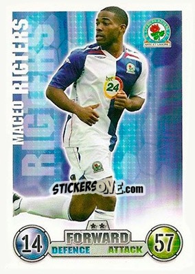 Sticker Maceo Rigters - English Premier League 2007-2008. Match Attax n. 62 - Topps