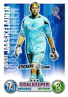 Sticker Jussi Jaaskelainen - English Premier League 2007-2008. Match Attax n. 65 - Topps