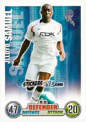 Sticker Jlloyd Samuel - English Premier League 2007-2008. Match Attax n. 68 - Topps
