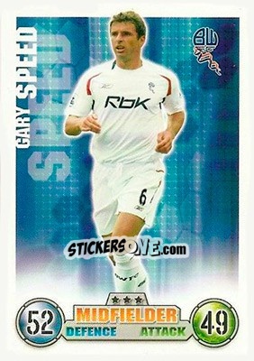 Sticker Gary Speed - English Premier League 2007-2008. Match Attax n. 72 - Topps