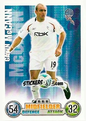Cromo Gavin Mccann - English Premier League 2007-2008. Match Attax - Topps