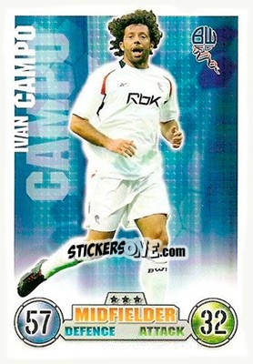 Figurina Ivan Campo - English Premier League 2007-2008. Match Attax n. 74 - Topps