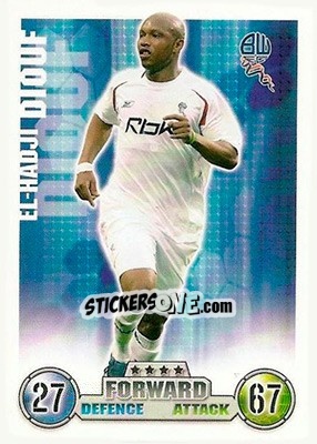 Sticker El-Hadji Diouf - English Premier League 2007-2008. Match Attax n. 77 - Topps