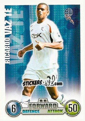 Sticker Ricardo Vaz Te - English Premier League 2007-2008. Match Attax n. 80 - Topps