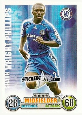 Sticker Shaun Wright-Phillips - English Premier League 2007-2008. Match Attax n. 92 - Topps