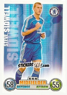 Sticker Steve Sidwell - English Premier League 2007-2008. Match Attax n. 93 - Topps