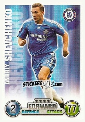 Sticker Andriy Shevchenko - English Premier League 2007-2008. Match Attax n. 94 - Topps