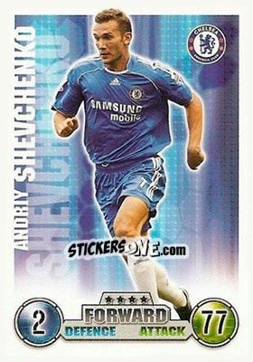 Cromo Andriy Shevchenko - English Premier League 2007-2008. Match Attax - Topps