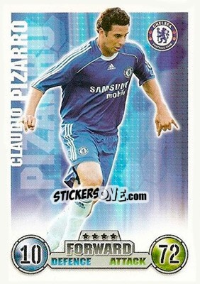 Sticker Claudio Pizarro - English Premier League 2007-2008. Match Attax n. 95 - Topps