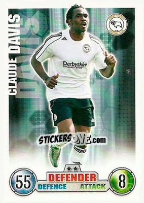 Sticker Claude Davis - English Premier League 2007-2008. Match Attax n. 99 - Topps