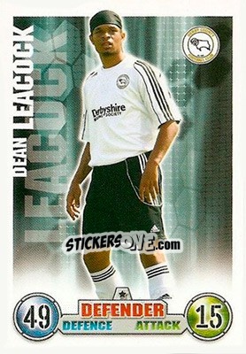 Sticker Dean Leacock - English Premier League 2007-2008. Match Attax - Topps