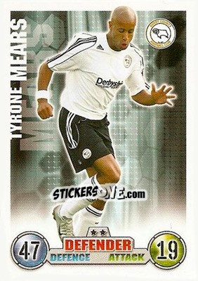 Sticker Tyrone Mears - English Premier League 2007-2008. Match Attax - Topps