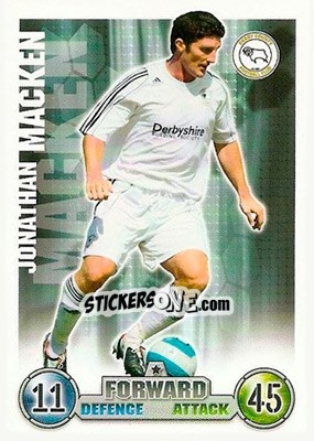 Figurina Jonathan Macken - English Premier League 2007-2008. Match Attax - Topps