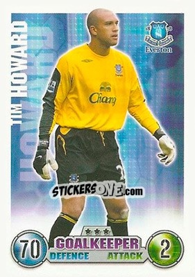 Sticker Tim Howard - English Premier League 2007-2008. Match Attax n. 113 - Topps