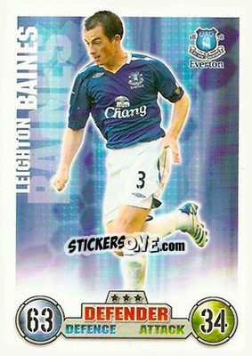 Sticker Leighton Baines - English Premier League 2007-2008. Match Attax - Topps