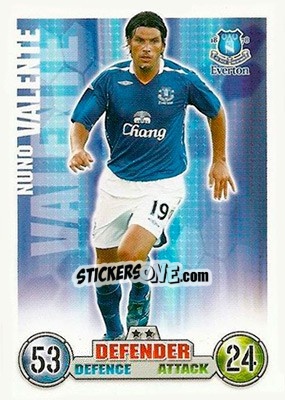 Sticker Nuno Valente - English Premier League 2007-2008. Match Attax - Topps