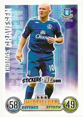 Sticker Thomas Gravesen - English Premier League 2007-2008. Match Attax - Topps