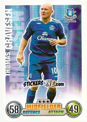 Cromo Thomas Gravesen - English Premier League 2007-2008. Match Attax n. 120 - Topps