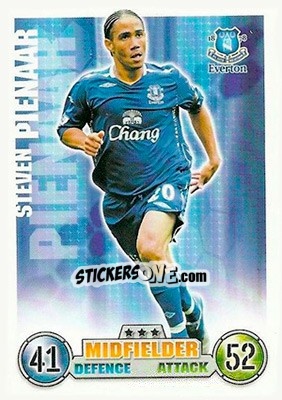 Sticker Steven Pienaar - English Premier League 2007-2008. Match Attax n. 123 - Topps
