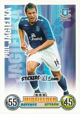 Sticker Phil Jagielka - English Premier League 2007-2008. Match Attax n. 124 - Topps