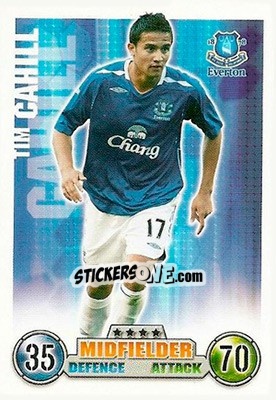 Sticker Tim Cahill - English Premier League 2007-2008. Match Attax n. 125 - Topps