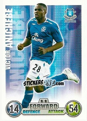 Sticker Victor Anichebe - English Premier League 2007-2008. Match Attax n. 128 - Topps