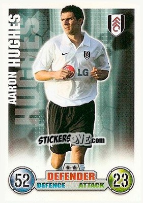 Sticker Aaron Hughes - English Premier League 2007-2008. Match Attax - Topps