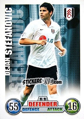 Sticker Dejan Stefanovic - English Premier League 2007-2008. Match Attax n. 136 - Topps