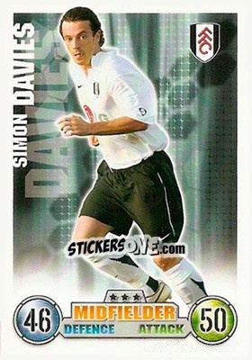 Sticker Simon Davies - English Premier League 2007-2008. Match Attax n. 140 - Topps