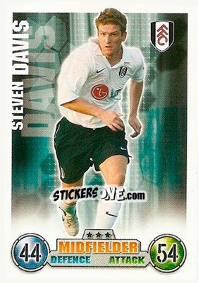 Sticker Steven Davis - English Premier League 2007-2008. Match Attax n. 141 - Topps