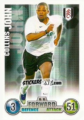Cromo Collins John - English Premier League 2007-2008. Match Attax - Topps