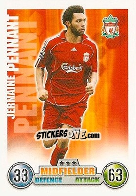 Sticker Jermaine Pennant - English Premier League 2007-2008. Match Attax n. 152 - Topps