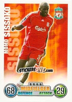 Sticker Mohamed Sissoko - English Premier League 2007-2008. Match Attax n. 153 - Topps