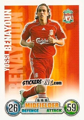 Sticker Yossi Benayoun - English Premier League 2007-2008. Match Attax - Topps