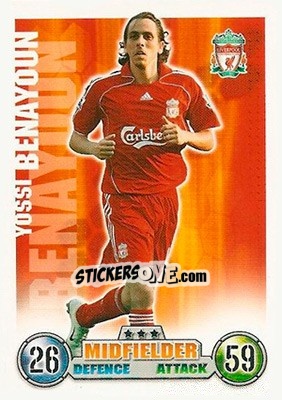 Cromo Yossi Benayoun - English Premier League 2007-2008. Match Attax - Topps