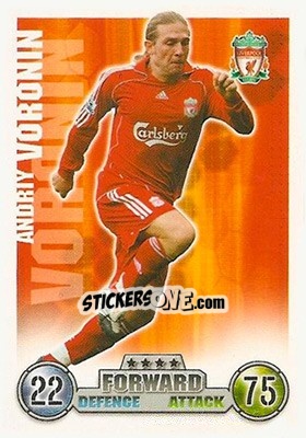 Sticker Andriy Voronin - English Premier League 2007-2008. Match Attax n. 156 - Topps