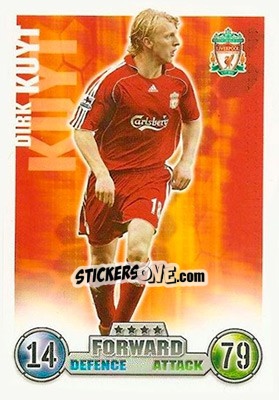 Sticker Dirk Kuyt - English Premier League 2007-2008. Match Attax n. 157 - Topps